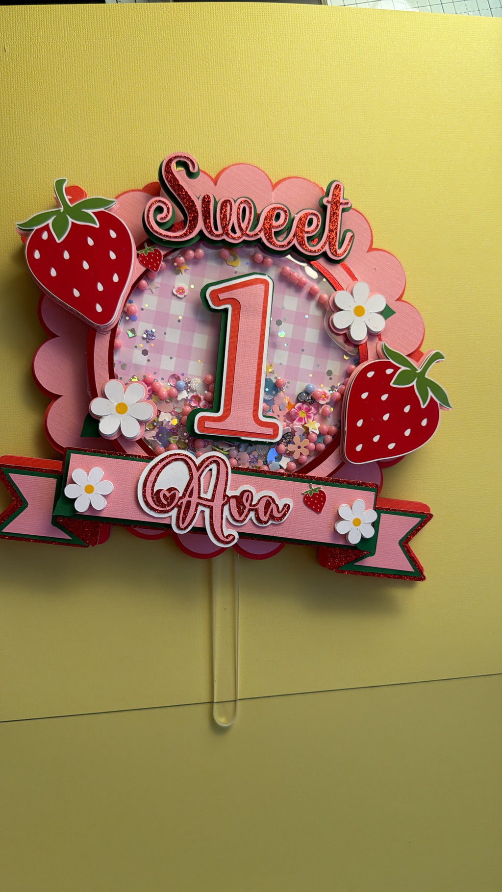 Sweet Strawberry caketopper