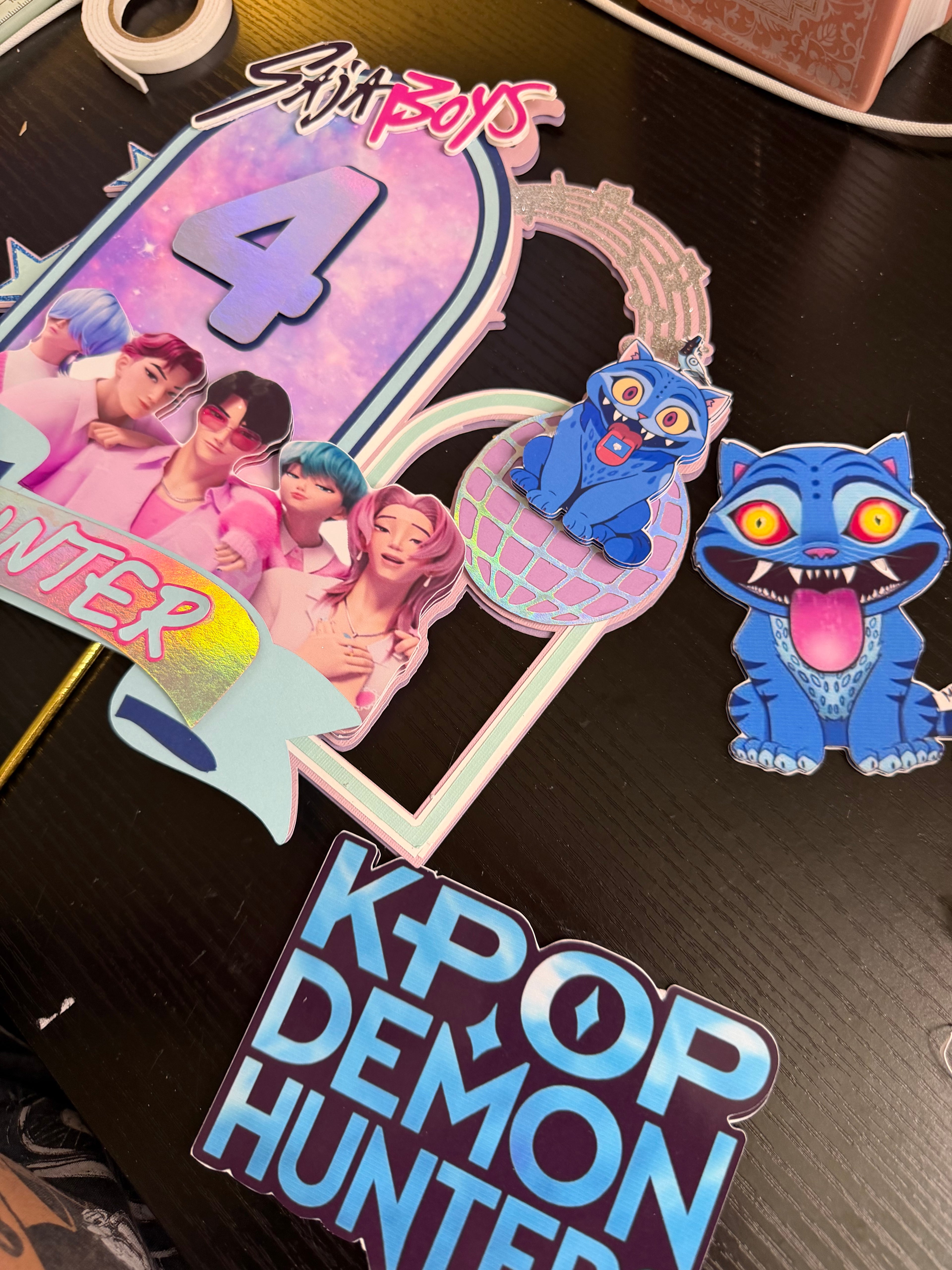 Kpop demon hunter saja boys caketopper