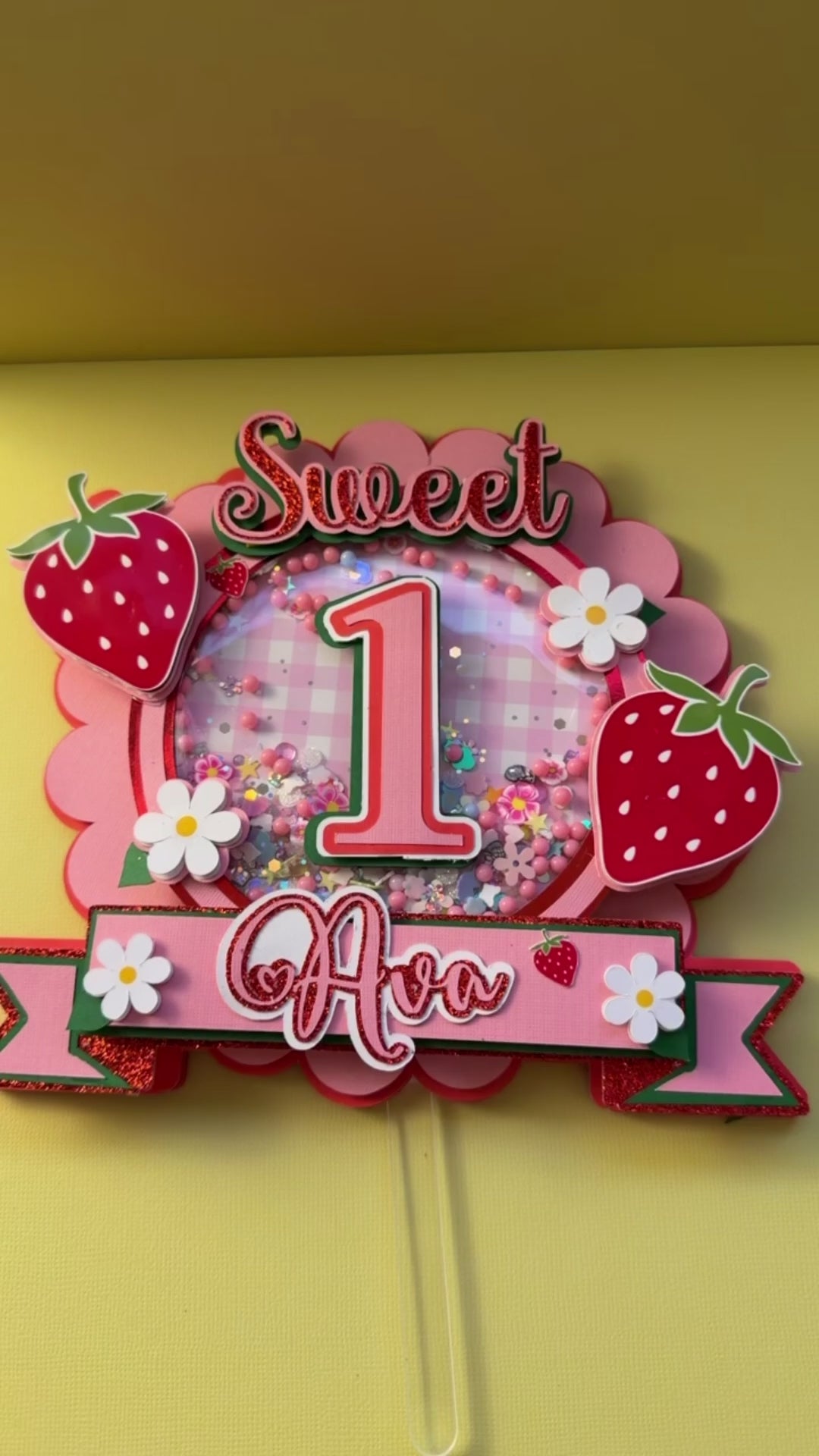 Sweet Strawberry caketopper