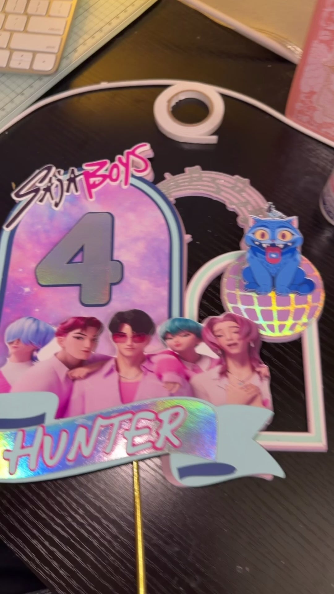 Kpop demon hunter saja boys caketopper